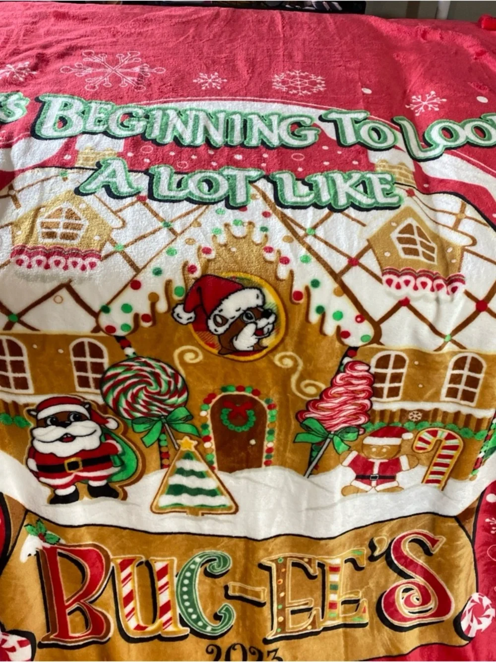 Bucees 2023 Christmas Blanket Throw 50x70 It’s Beginning To Look A Lot Like